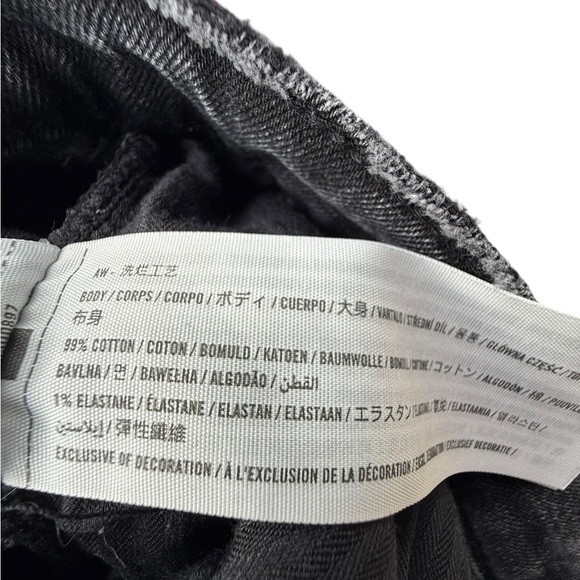 Abercrombie & Fitch The Skinny High-Rise Jeans 27 R Black Distressed Raw Hem - Picture 7 of 7